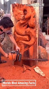 128K views · 1.8K reactions | Turning Logs Into Wood Masterpieces using a Chainsaw.... | World's Most Amazing Facts | Facebook