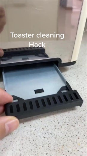 Please tell me your knew there was a tray there? How to (deep) clean a toaster step by step. (Easy method is just pull out the tray, shake the toaster a little , wipe and shine) 1) ALWAYS unplug the appliance 2) I use a knife to loosen crumbs by gently holding down the toast lever giving me more room to work in. You can use a thin toothbrush brush ( NEVER try this when the toaster is plugged in!). Be gentle when doing this as you do not want to damage the coils. 3) If you are like me and butter 