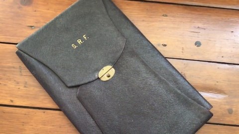 Antique Black Leather Document Writing Folder: Edwards & Jones Luxury Stationers - Etsy