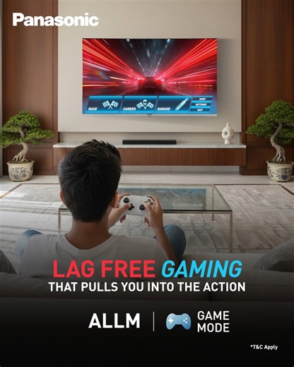 Make every frame matter with seamless, uninterrupted gaming. #PanasonicIndia #PanasonicTelevisions | Panasonic India