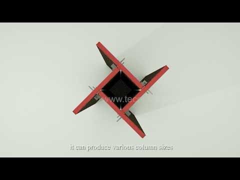 TECON|Adjustable HETO Column Formwork|3D Assembly Tutorial