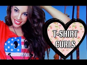 Springtime Curls using a SHIRT! ♥ Heatless! (or semi-heatless)