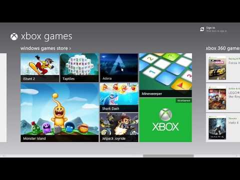 Xbox 360 Games app for Windows 8