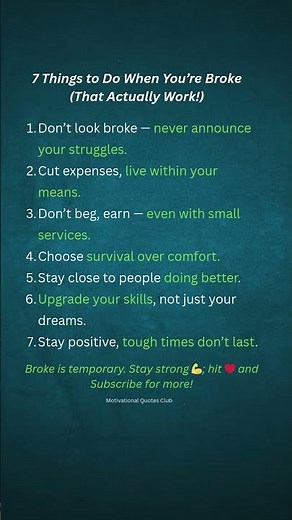 7 Things to Do When You’re Broke (That Actually Work!) #psychologyfacts