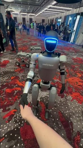 Meet Unitree G1: the future of #humanoid #robotics at Commercial UAV Expo 2024