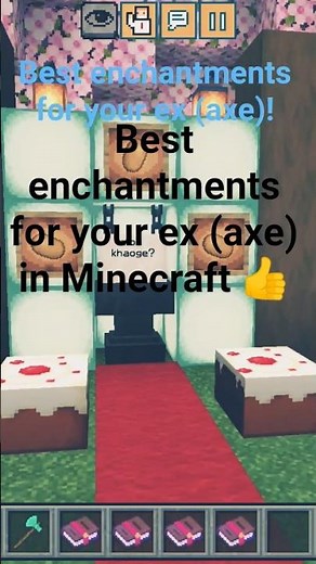 best enchantments for your axe in Minecraft 👍🔥💯🤩