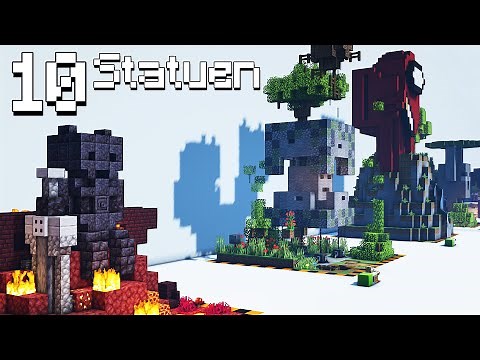 10 Statuen in Minecraft 🔟 Minecraft Statue bauen deutsch