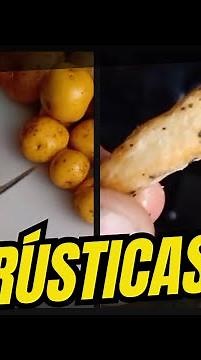 Papas rústicas en freidora de aire.