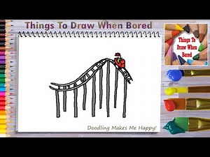 How To Draw Roller Coaster Easy Step By Step