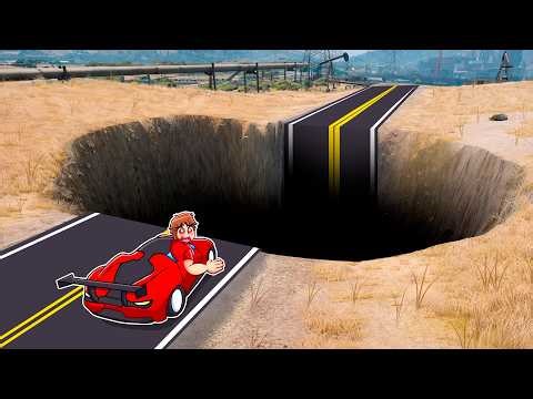 Testing Cars Vs HUGE POTHOLES in GTA 5...