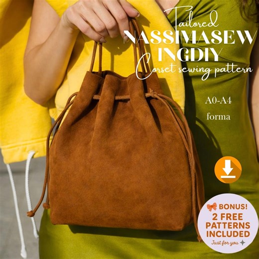 Bucket Bag PDF Pattern /leather Bag Pattern/instruction Patten/leathercraft Pattern/purse Sewing PDF Pattern/diy Pattern - Etsy