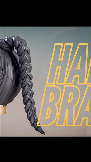 Fast Hair Braid in Blender — Quick Tutorial! full tutorial in description #blender #hair #shorts