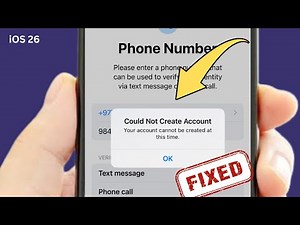 How to Fix Your Account Cannot Be Created At This Time Apple ID | iPhone | iPad