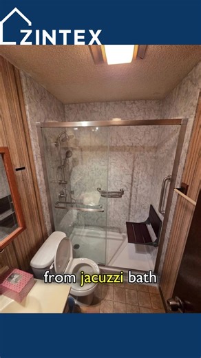 Jacuzzi Zintex = Your Shower Remodel Dream Team #shower #walkinshower #plumber #jacuzzi #zintex