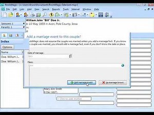 11. Adding and Editing Information in RootsMagic