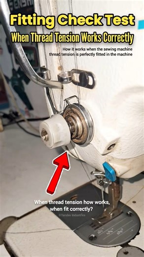 How thread tension works perfectly when correctly fitted in a sewing machine #sewing #stitch #shorts