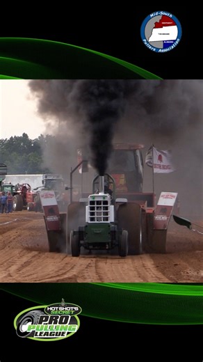 Head on look at the “Financial Mistake” Super Farm Tractor pulling in Hopkinsville, KY with the Mid-South Pullers Association! #MidSouthPullers #ProPulling #TractorPulling #Motorsport | Thurston Pulling Photos