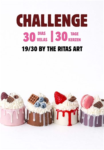 Dia 19/30 🕯️ Hoje criamos uma coleção de velas em formato de mini bolos/cupcakes 🧁✨ Cada uma com um sabor e um estilo diferente: chocolate, frutas e muito charme. 👉 Qual é a sua favorita? Conta pra gente nos comentários 💬 Tag 19/30 🕯️ Heute haben wir eine Kollektion von Kerzen im Cupcake-Stil kreiert 🧁✨ Jede mit einem anderen Geschmack und Stil: Schokolade, Früchte und ganz viel Charme. 👉 Welche ist dein Favorit? Schreib es uns in die Kommentare 💬 #30Dias30Velas #30Tage30Kerzen #VelasArt