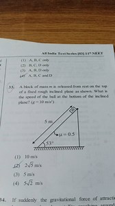 All India Test Series [03] 11th  NEET(1) A, B, C only(2) B, C... | Filo