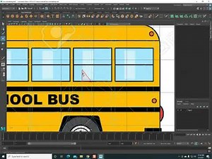 Modeling a School bus Maya Tutorial Making 3D scene Step by step Part 5