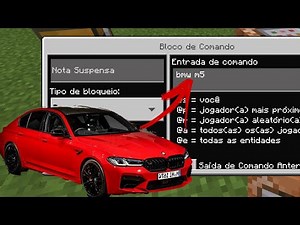 COMANDO DO BMW M5 NO MINECRAFT PE (COMMAND BLOCK) car bmw m5 command mcpe