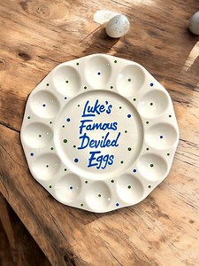 Personalized Ceramic Deviled Egg Serving Tray: Custom Recipe Gift - Etsy