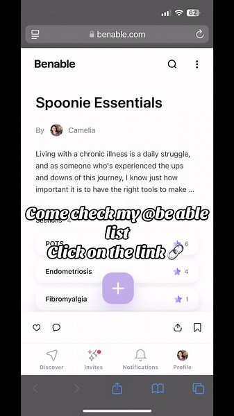 Spoonie Essentials list on @Benable Link in bio or in this post 🔗 #spooniesoftiktok #spoonieessentials #pots #teamworkmakesthedreamwork https://benable.com/chronicallycam/spoonie-essentials