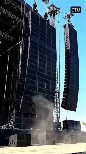 Flying Massive Line Arrays! 🔊 The Scale of Pro Concert Sound #dj #djsetup #djremix #djviral