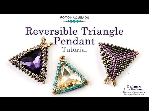 Reversible Triangle Pendant - DIY Jewelry Making Tutorial by PotomacBeads