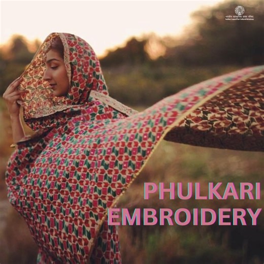 #Phulkari embroidery is a traditional style of embroidery that originated in #Punjab, #India. "Phulkari" translates to "flower work" in Punjabi. Know more about it! | Indian Council For Cultural Relations