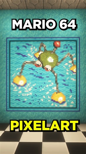 The CRAZIEST Mario 64 Pixel Art in Minecraft #minecraft #nintendo #mario64