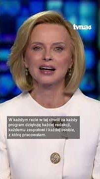 Jolanta Pieńkowska pożegnała się z widzami TVN24 #tvn24