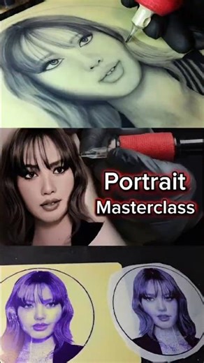 Portrait Tattoo Tutorial + Full Process for Beginners #tattootutorial #portraittutorial #shorts