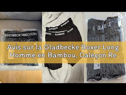 Avis sur la Gladbecke Boxer Long Homme en Bambou, Caleçon Respirant et Ultra Doux avec Braguette, Co