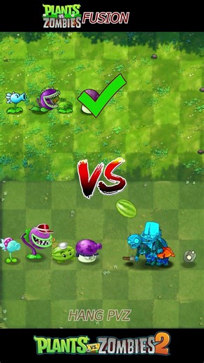 PVZ FUSION VS PVZ 2 - Plant Team Vs Zombie Team- p148- Who's the best ? #gameplayvideo #shorts #pvz