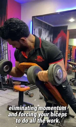 Biceps Dumbbell Spider Curl for Bigger Arms 💪