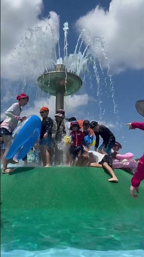 水上公園の噴水プール ＃プール遊び ＃夏 ＃夏休み ＃こども ＃噴水 ＃噴水プール ＃川越 ＃川越水上公園