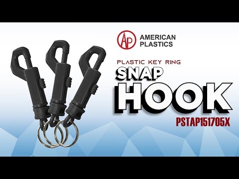 Plastic key ring snap hook by American Plastics - PSTAP151705X