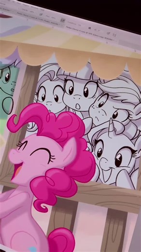My Little Pony Comic Artist Cover with Pinkie Pie and Cheese Sandwich