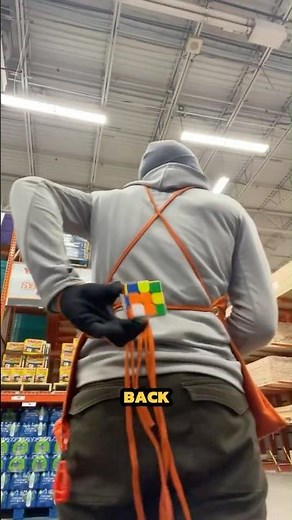 How Is He Solving a Rubik’s Cube Without Looking? 👀🧩