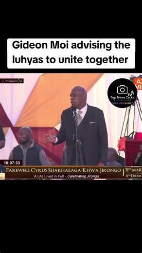 Gideon Moi Urges Luhyas to Unite for a Stronger Community