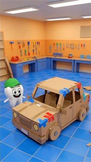 Let's make a car out of cardboard #kids #fun