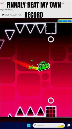 I FINALLY BEAT MY OLD RECORD! 🔥😭 #GeometryDash