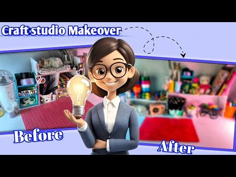 "DIY Craft Table Makeover✂️ | Old To New Transformation ......