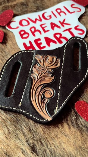 Who needs a Valentine? Treat yourself cowgirl 💋 #galentinesday #heartbreaker #leatherwork