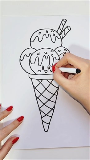 How to draw an ice cream 🍨 🍦