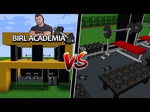 Batalha de Construção: QUEM FAZ A MELHOR ACADEMIA PARA FICAR MONSTRO NO MINECRAFT!