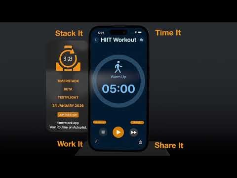 Timer Stack: Build & Share Timer Stacks for HIIT Workouts, Pomodoro Sessions, and Daily Routines
