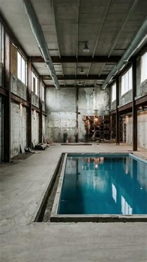 Luxury Indoor Pool Transformation | Modern Glass Wall Resort-Style Pool Renovation ✨