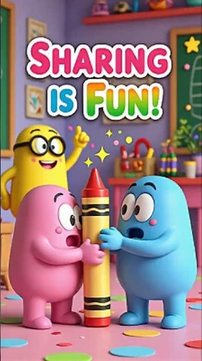 Blob School S2E5: Learn to Share with the Blobs! | Cute Cartoon Song for Preschoolers